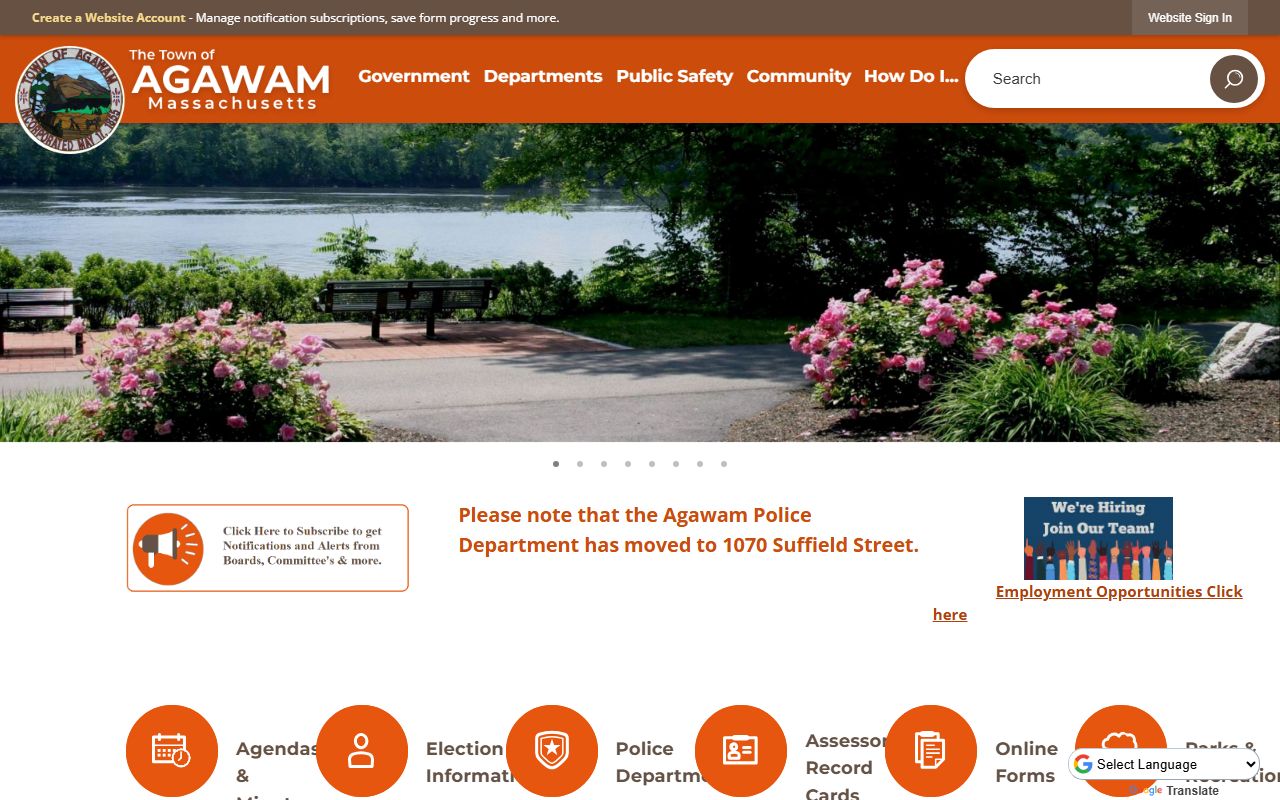 Agawam people search town website