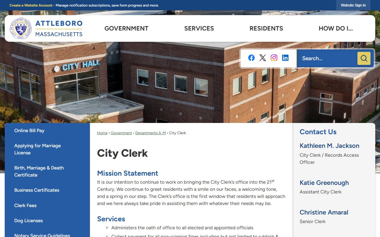 Attleboro people search city clerk records