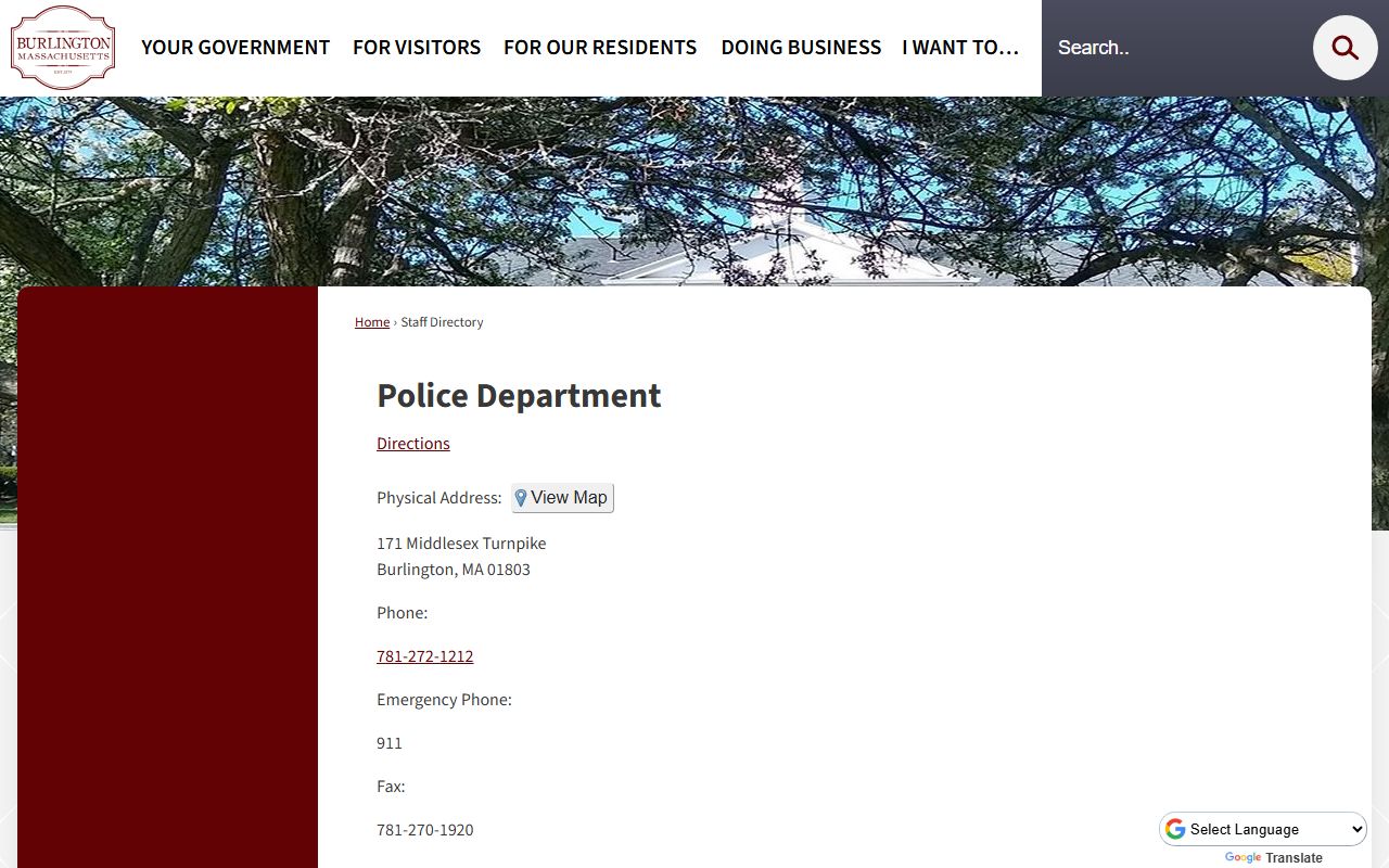 Burlington police department people search records