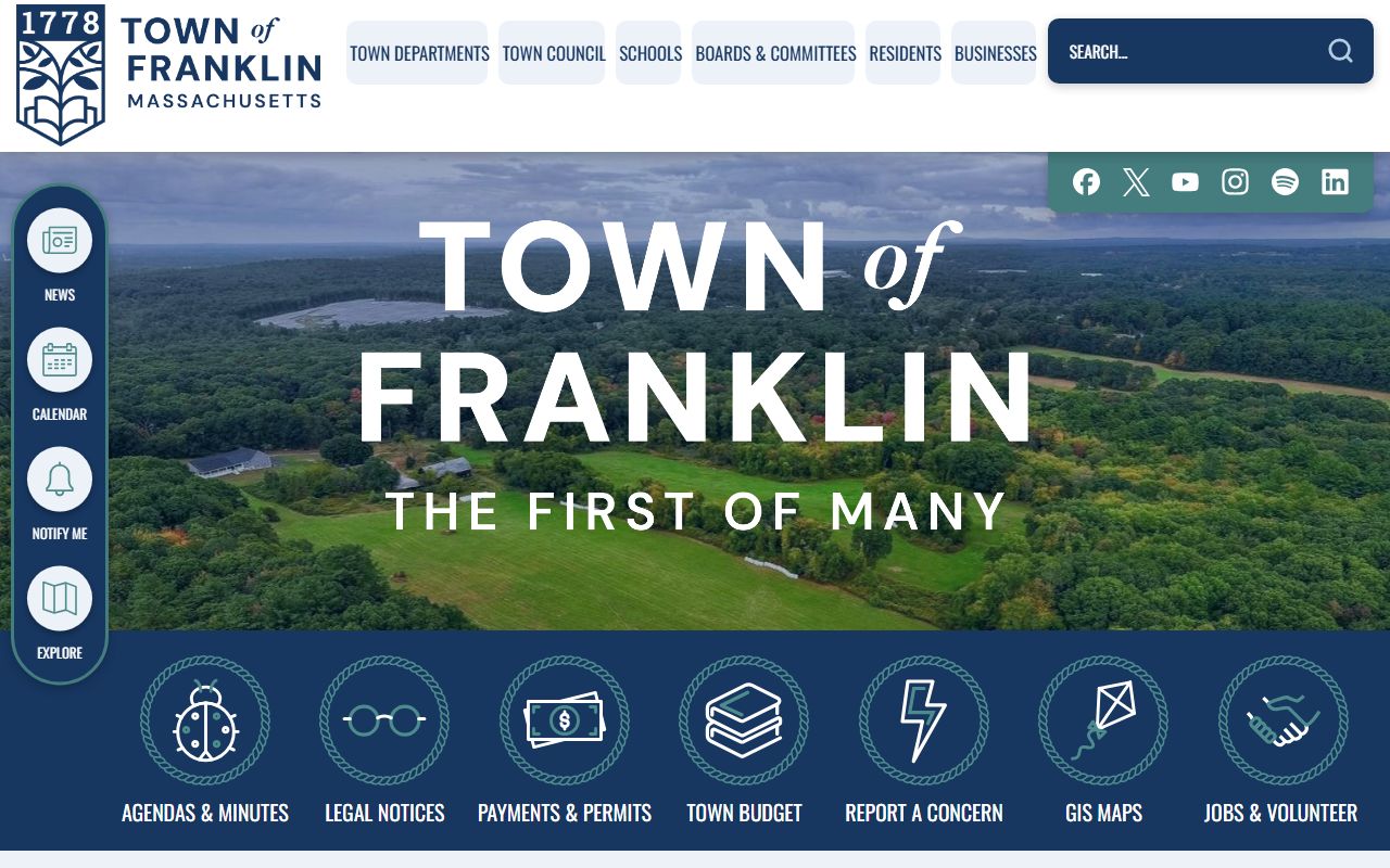 Franklin people search town website
