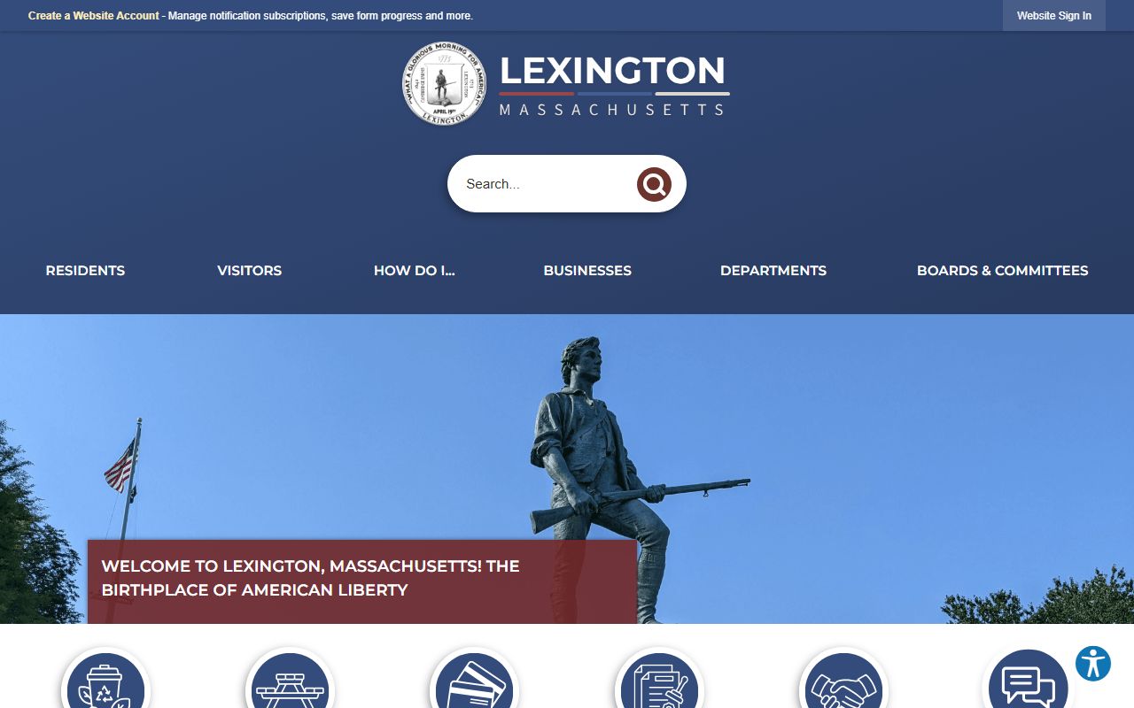 Lexington people search town website homepage