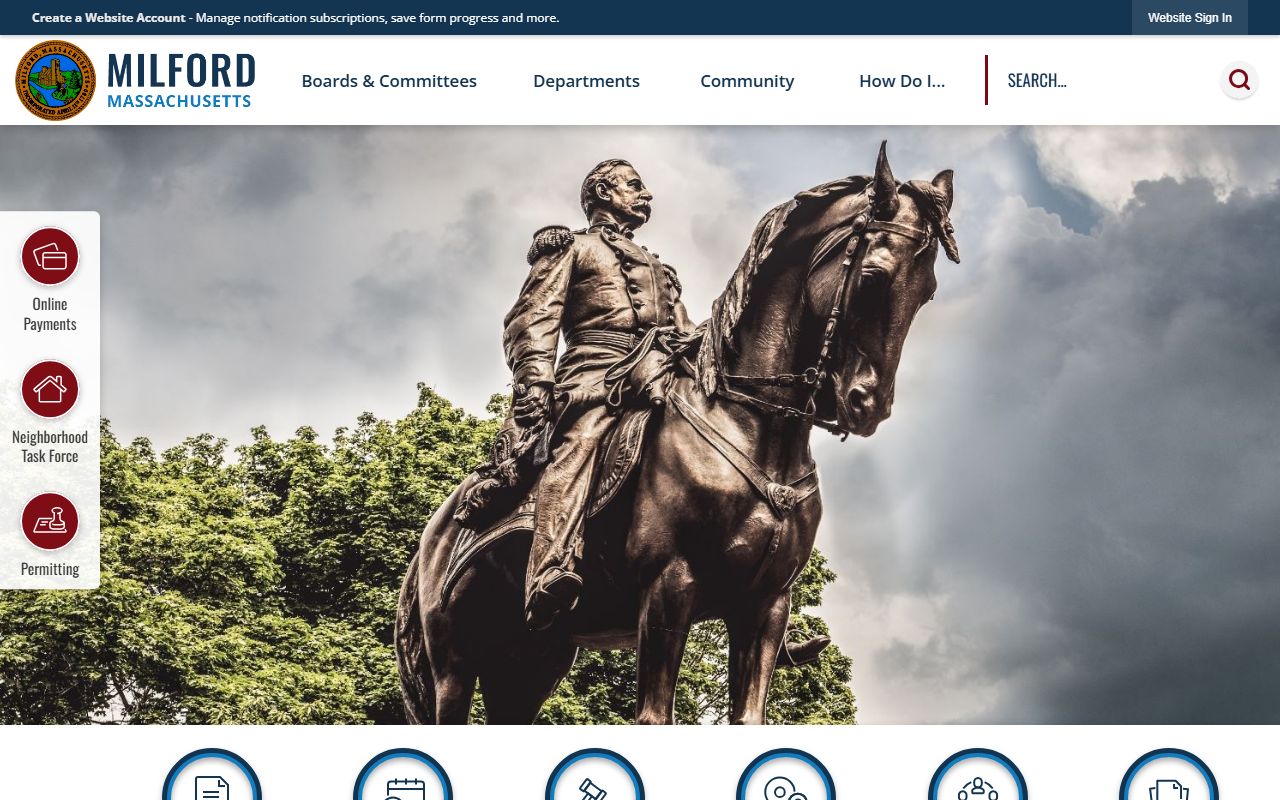 Milford people search town website