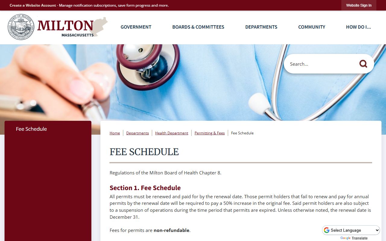 Milton people search town clerk records page