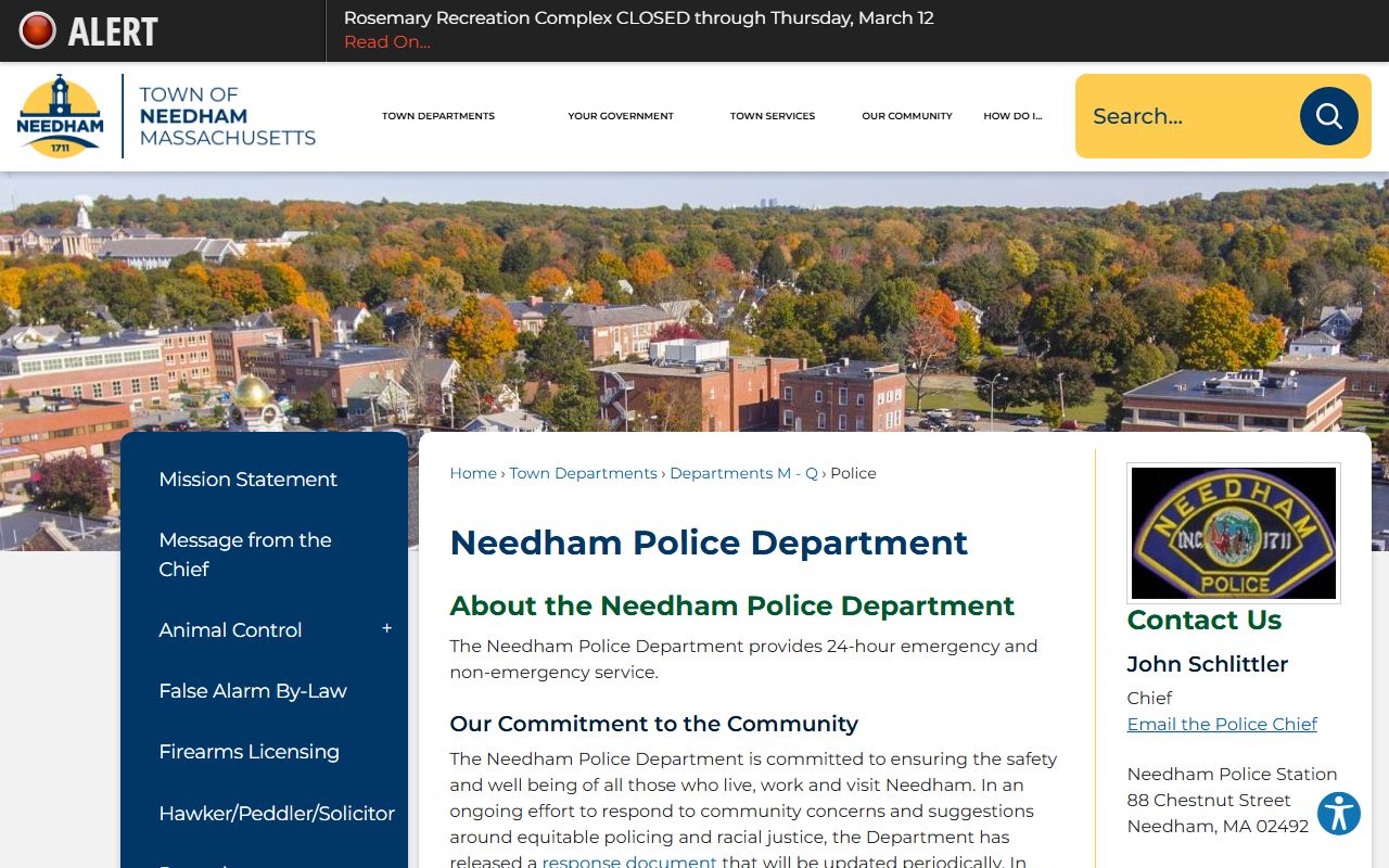 Needham people search police department
