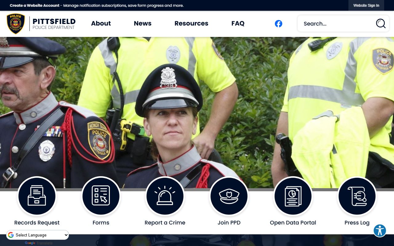 Pittsfield people search police department