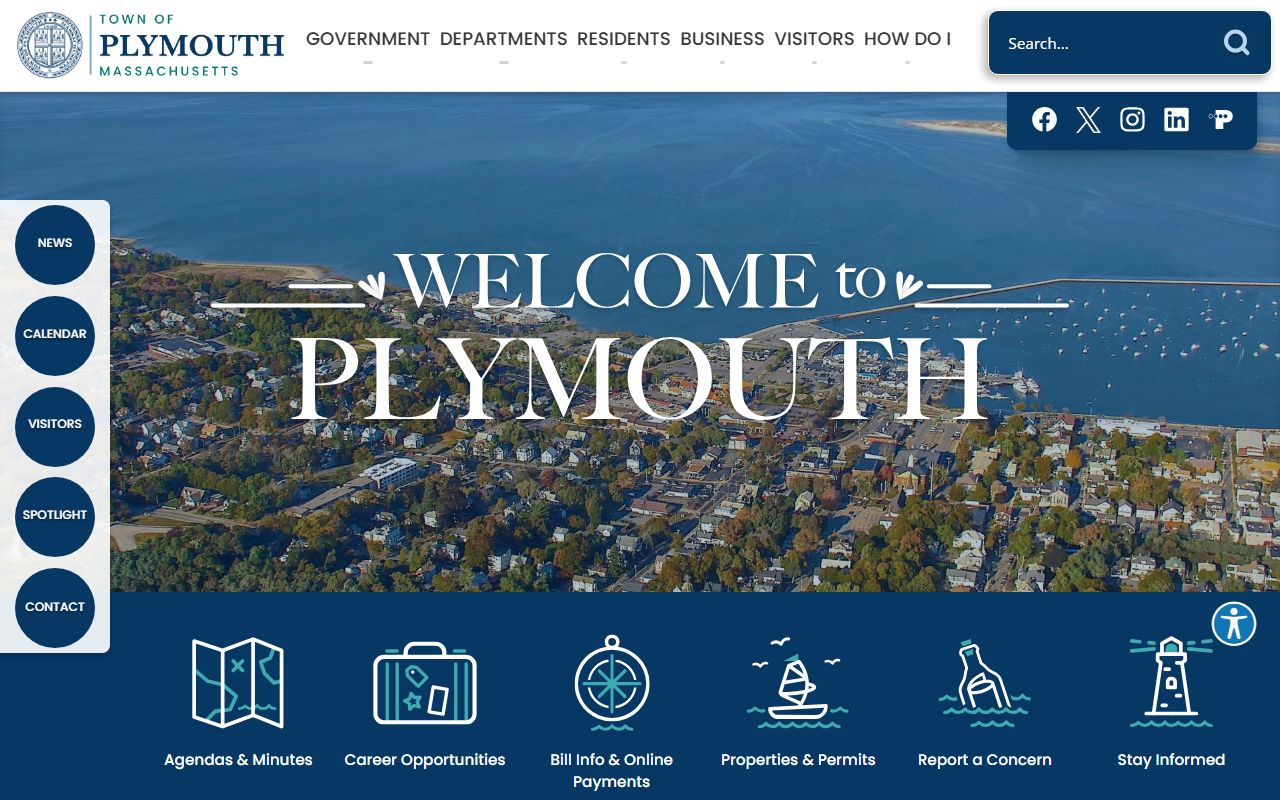 Plymouth people search town homepage