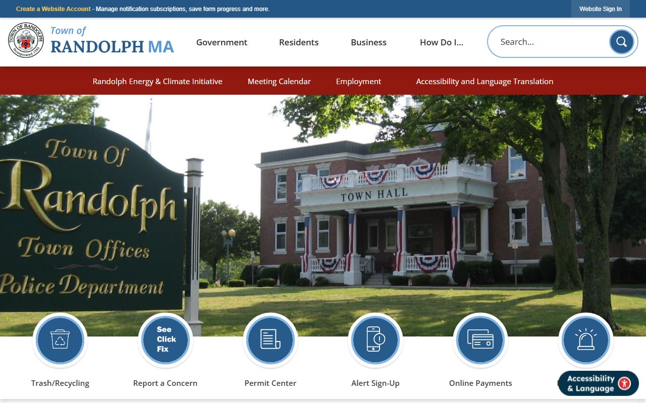 Randolph people search town homepage