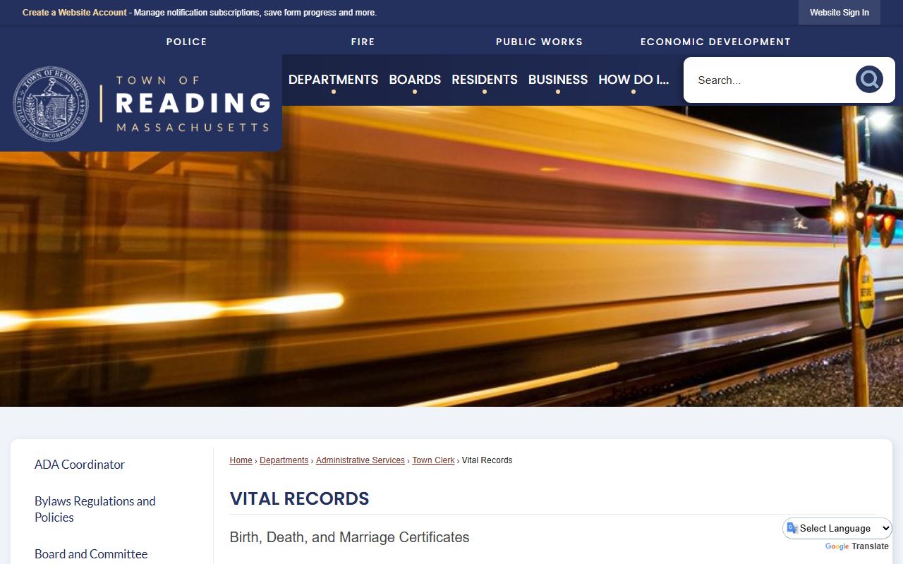 Reading vital records people search