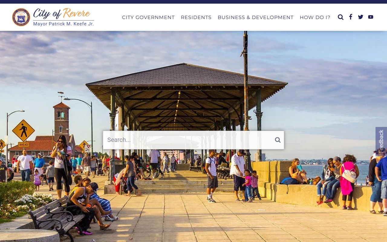 Revere people search municipal website homepage