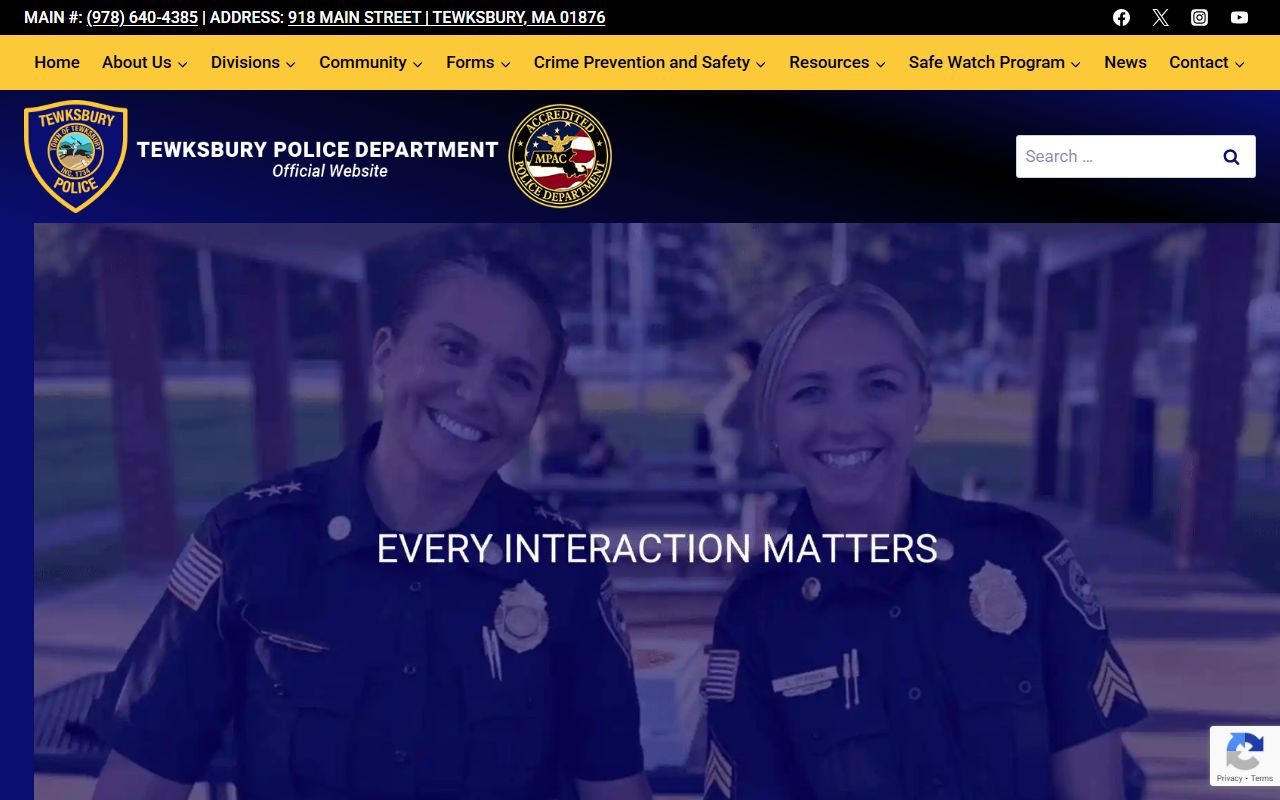 Tewksbury police department people search records