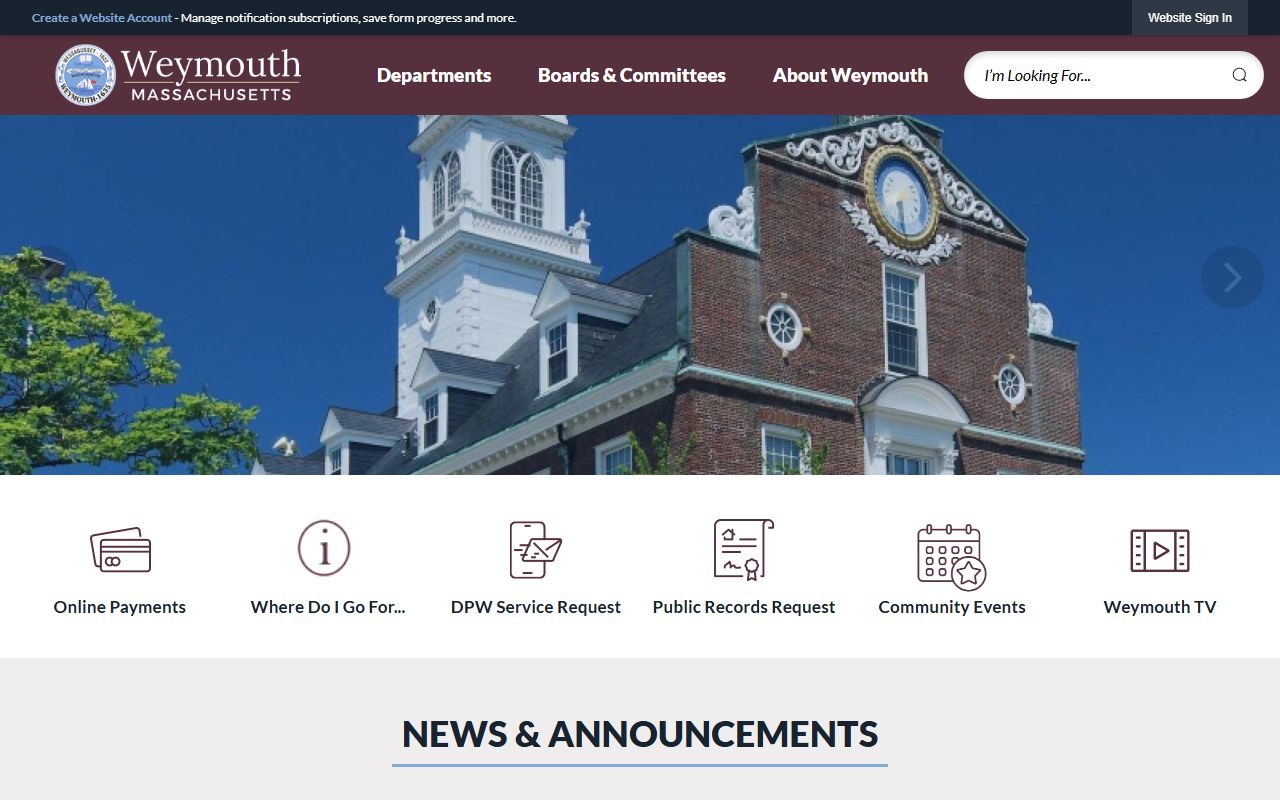 Weymouth people search town homepage