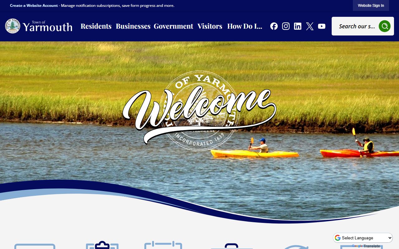 Yarmouth people search town website homepage