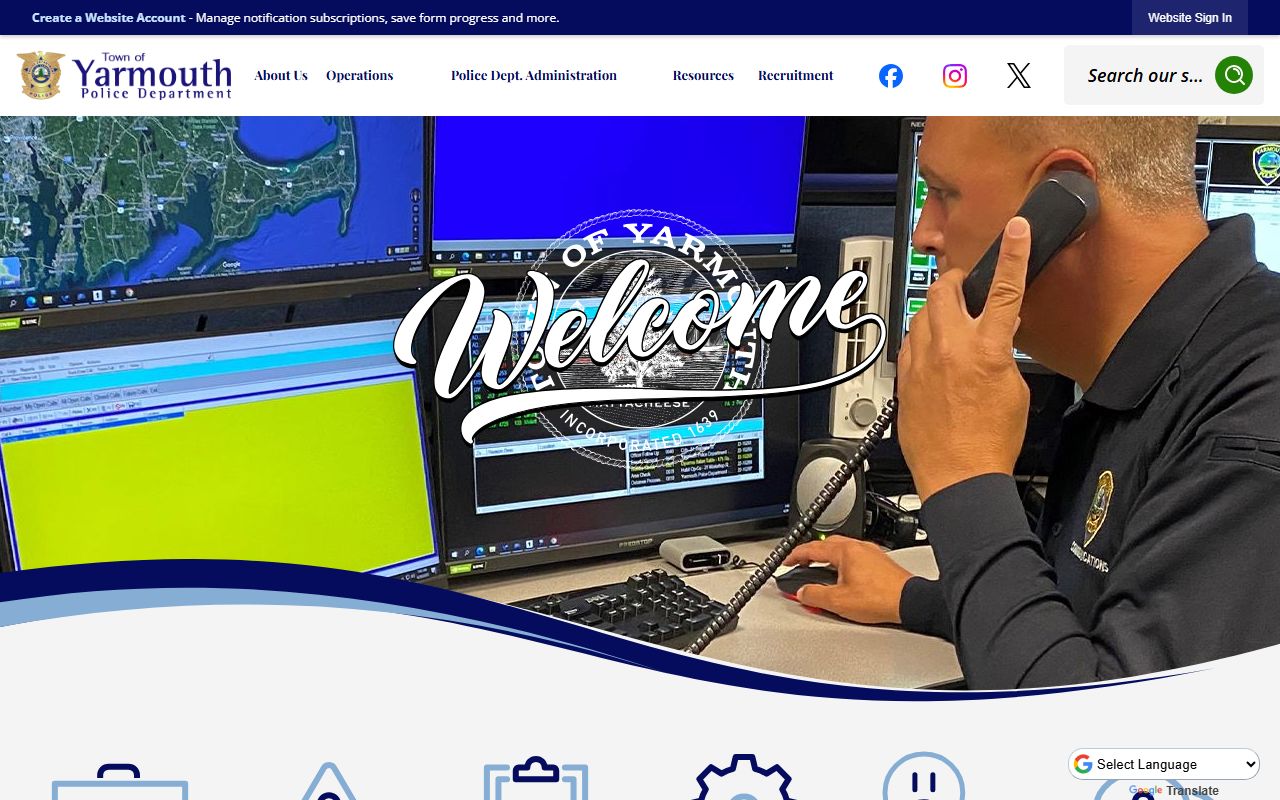 Yarmouth people search police department website