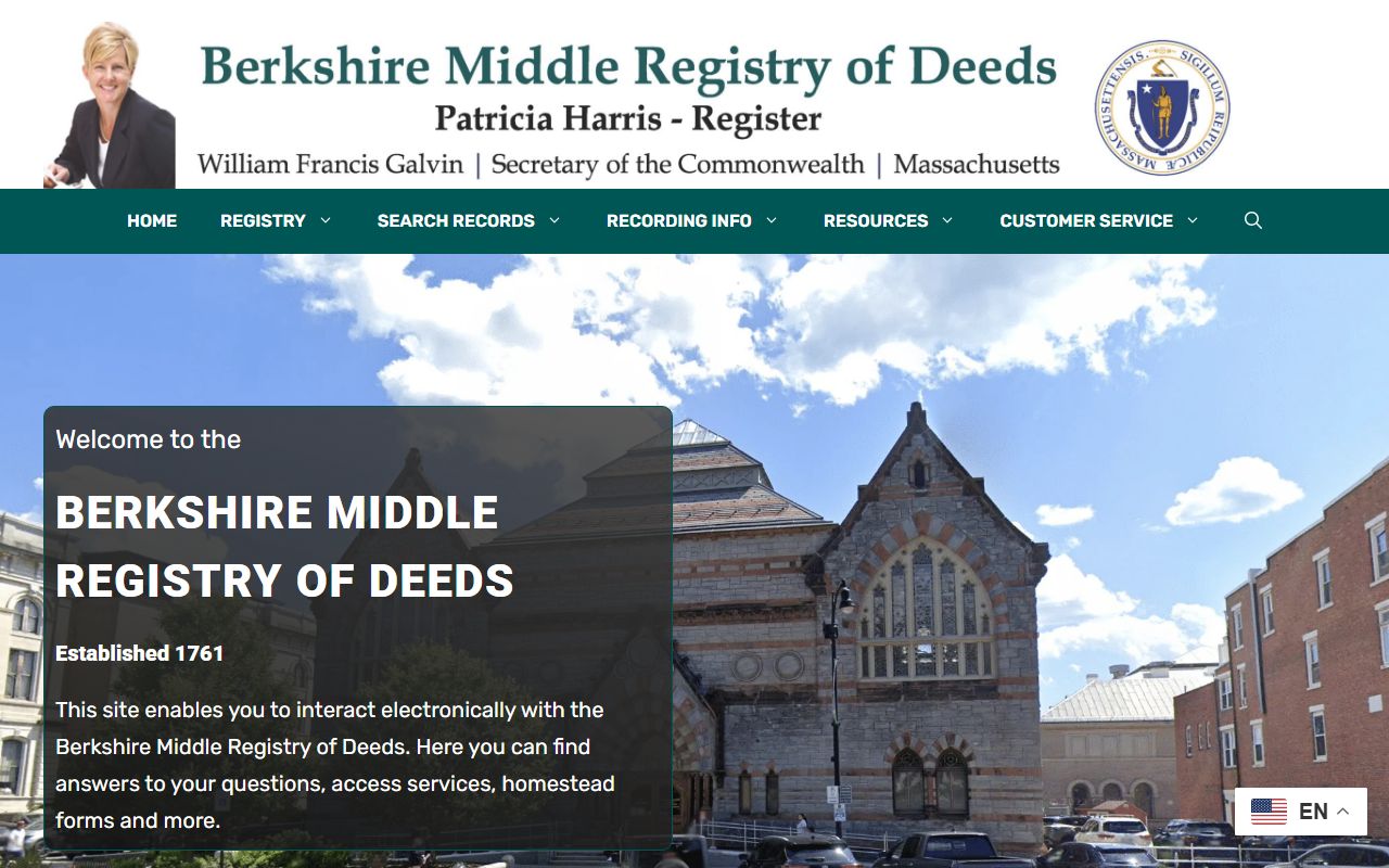 Berkshire County Middle Registry of Deeds people search portal