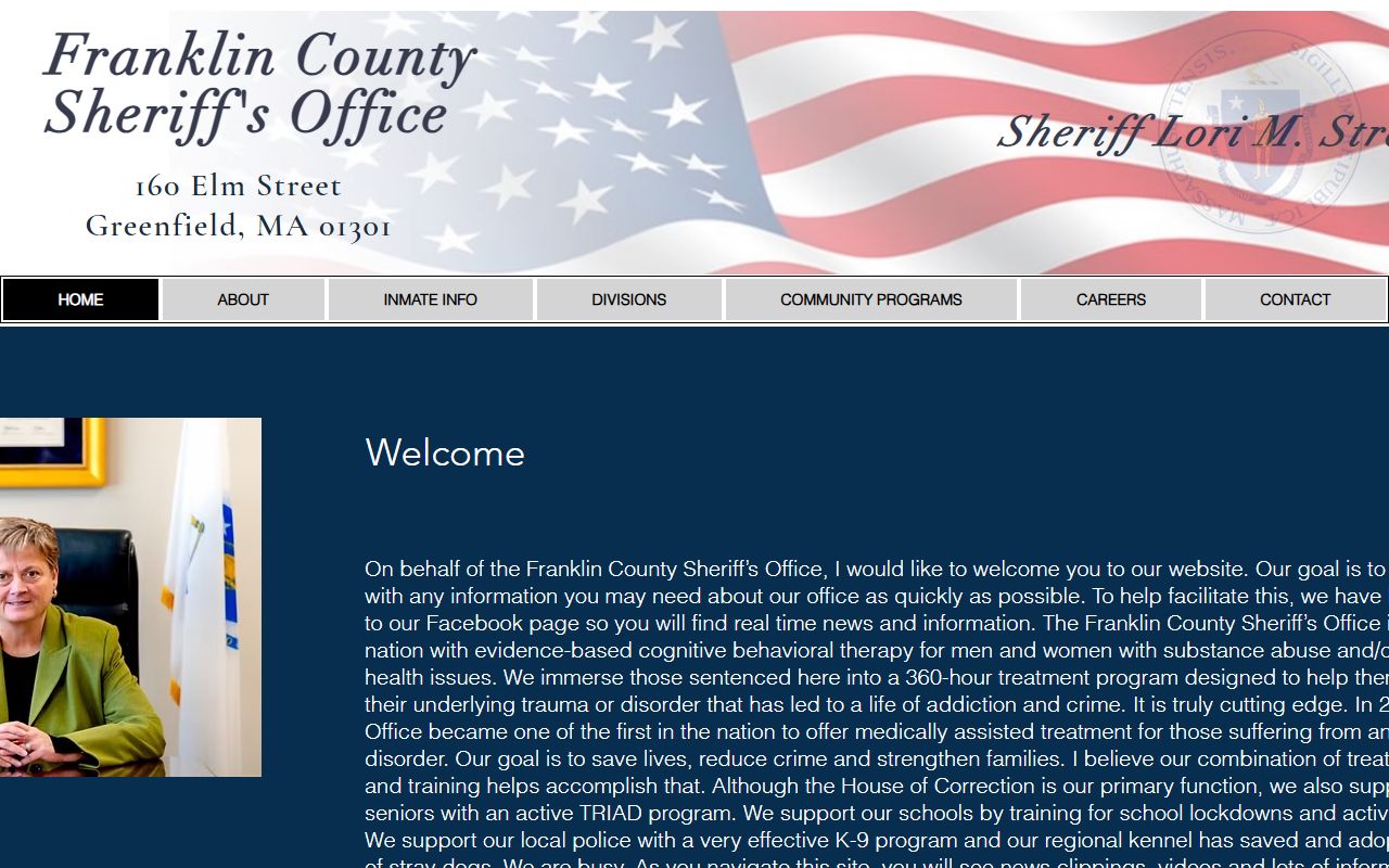 Franklin County Sheriff's Office website for people search records