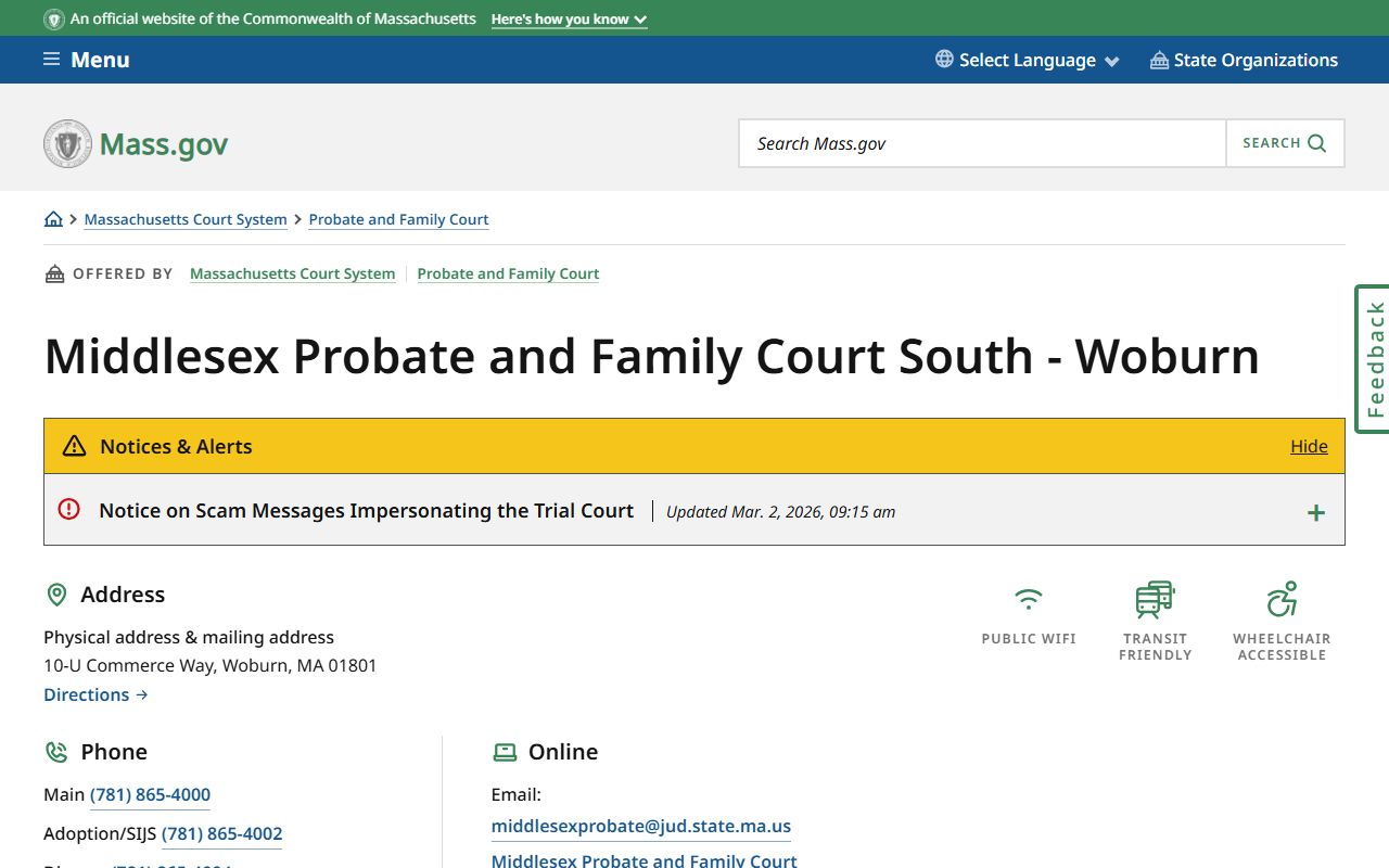 Middlesex County people search through Probate and Family Court records